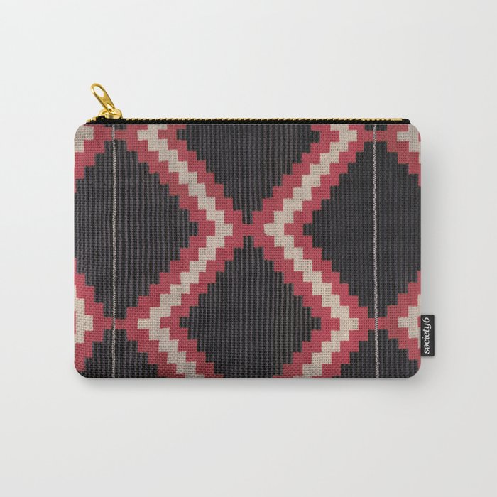 Red and White Moqui Stripe Southwest Navajo Rug Carry All Pouch Gallery Image 1