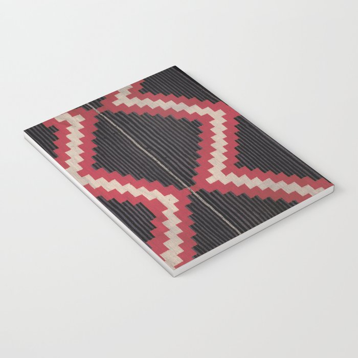 Red and White Moqui Stripe Southwest Navajo Rug Notebook Gallery Image 3