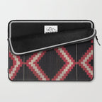 Red and White Moqui Stripe Southwest Navajo Rug Laptop Sleeve Gallery Image 2