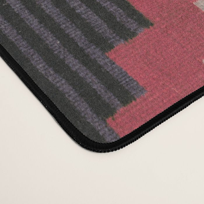 Red and White Moqui Stripe Southwest Navajo Rug Desk Mat Gallery Image 4