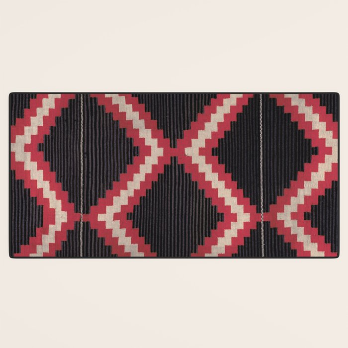 Red and White Moqui Stripe Southwest Navajo Rug Desk Mat Gallery Image 3