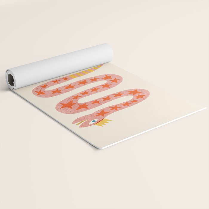 Abstraction_LITTLE_KING_COBRA_SNAKE_CUTE_ADORABLE_POP_ART_0916A Yoga Mat Gallery Image 2