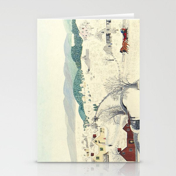 Anna Mary Robertson 'Grandma' Moses To Grandma's House We Go on Thanksgiving Day Folk Art Stationery Card Gallery Image 2