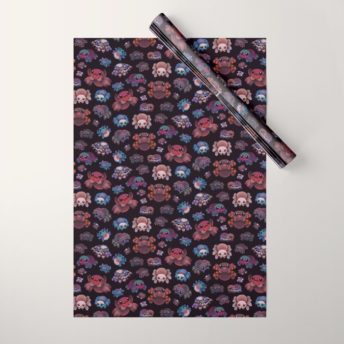 Tarantulas - dark Wrapping Paper Gallery Image 1