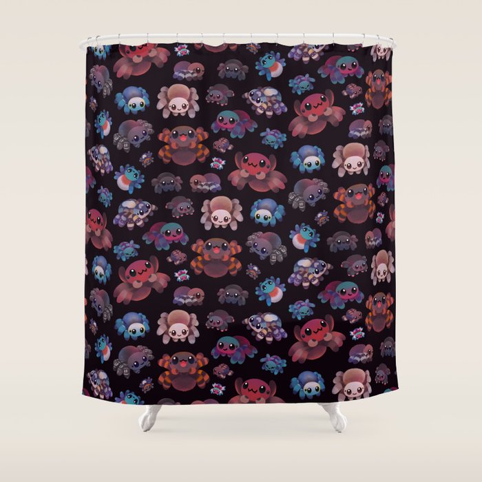 Tarantulas - dark Shower Curtain Gallery Image 1