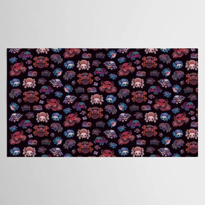 Tarantulas - dark Tablecloth Gallery Image 2