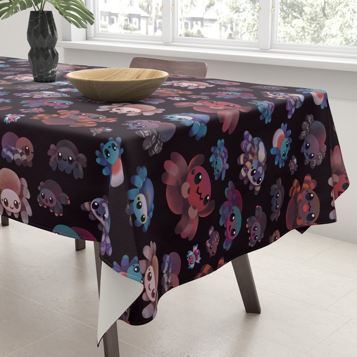 Tarantulas - dark Tablecloth Gallery Image 3