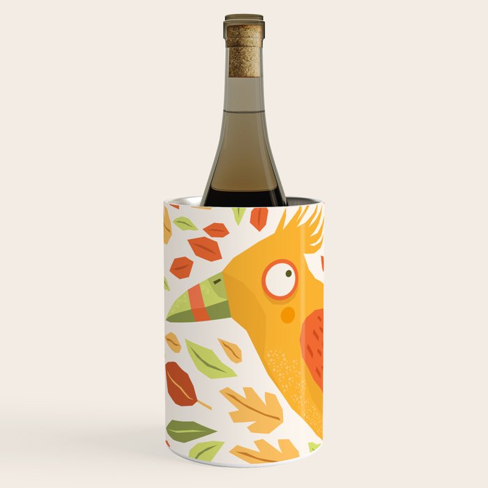 Autumn bird and leaves Wine Chiller Gallery Image 3