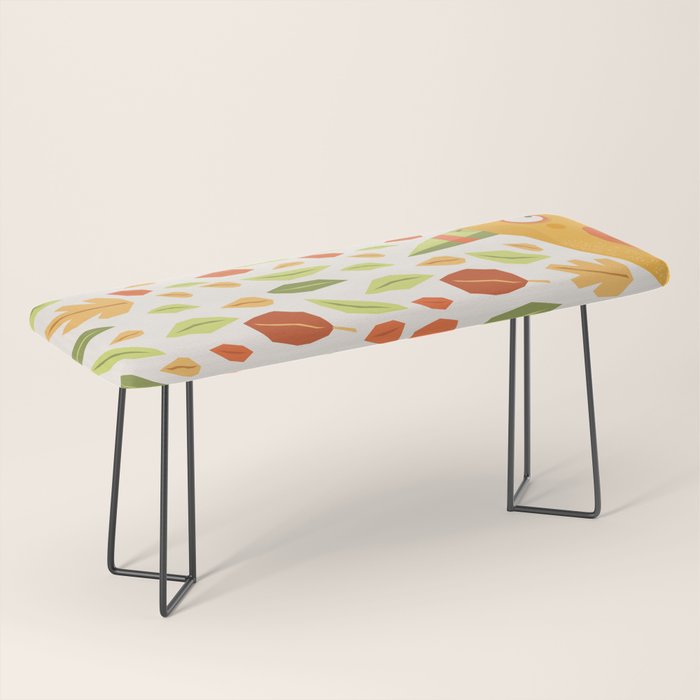 Autumn bird and leaves Bench Gallery Image 1