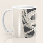 Continuous Flow - Monochrome Abstract Design Coffee Mug Gallery Image 3