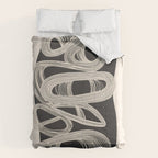 Continuous Flow - Monochrome Abstract Design Comforter Gallery Image 6