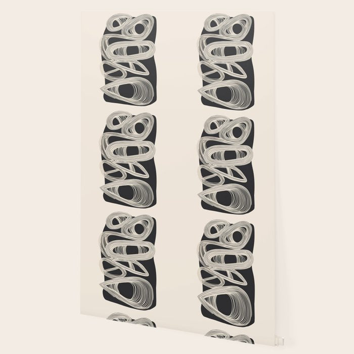 Continuous Flow - Monochrome Abstract Design Wallpaper Gallery Image 2
