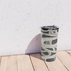 Continuous Flow - Monochrome Abstract Design Travel Mug Gallery Image 4