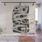 Continuous Flow - Monochrome Abstract Design Wall Mural Gallery Image 1
