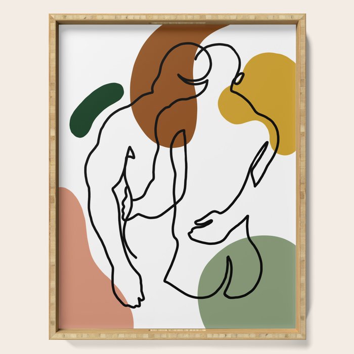 NOODDOOD Linework 1 Serving Tray Gallery Image 1