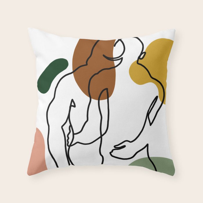 NOODDOOD Linework 1 Throw Pillow Gallery Image 6