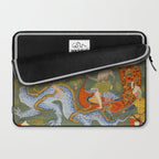 Falnama (Book of omens) Expulsion of Adam and Eve From Heaven Islamic Antique Art  Laptop Sleeve Gallery Image 2