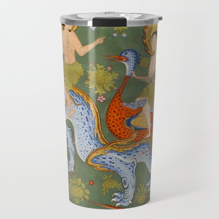 Falnama (Book of omens) Expulsion of Adam and Eve From Heaven Islamic Antique Art  Travel Mug Gallery Image 1