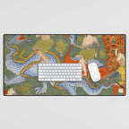 Falnama (Book of omens) Expulsion of Adam and Eve From Heaven Islamic Antique Art  Desk Mat Gallery Image 1