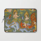 Falnama (Book of omens) Expulsion of Adam and Eve From Heaven Islamic Antique Art  Laptop Sleeve Gallery Image 1