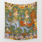 Falnama (Book of omens) Expulsion of Adam and Eve From Heaven Islamic Antique Art  Wall Tapestry Gallery Image 4
