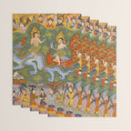 Falnama (Book of omens) Expulsion of Adam and Eve From Heaven Islamic Antique Art  Wrapping Paper Gallery Image 3