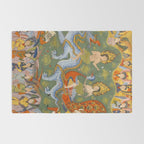 Falnama (Book of omens) Expulsion of Adam and Eve From Heaven Islamic Antique Art  Rug Gallery Image 2