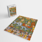Falnama (Book of omens) Expulsion of Adam and Eve From Heaven Islamic Antique Art  Jigsaw Puzzle Gallery Image 2