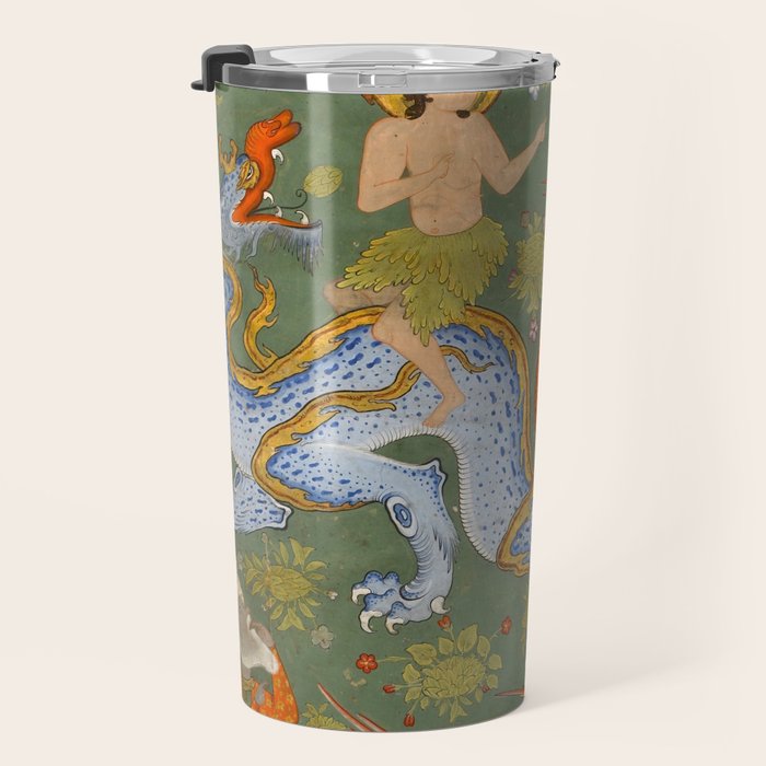 Falnama (Book of omens) Expulsion of Adam and Eve From Heaven Islamic Antique Art  Travel Mug Gallery Image 3