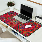 Vintage Bird and Flower Mola Textile Desk Mat Gallery Image 2