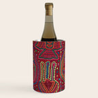 Vintage Bird and Flower Mola Textile Wine Chiller Gallery Image 1