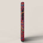 Vintage Bird and Flower Mola Textile iPhone Case Gallery Image 2