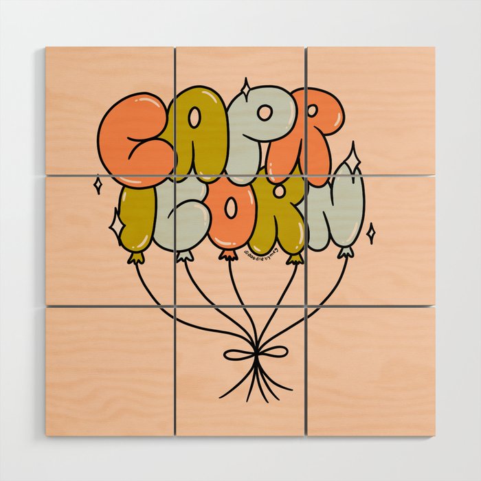 Capricorn Balloons Wood Wall Art Gallery Image 1
