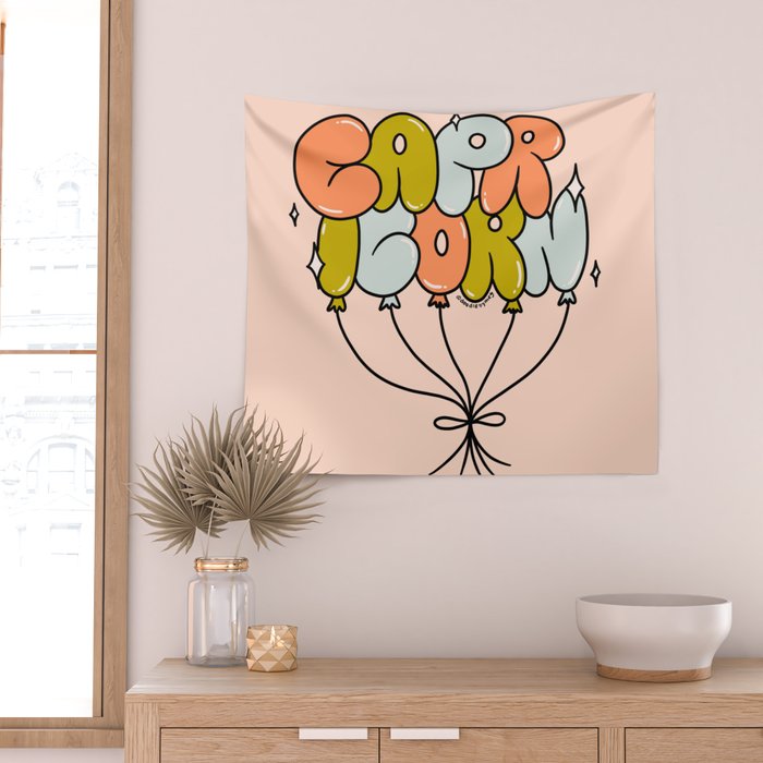 Capricorn Balloons Wall Tapestry Gallery Image 2