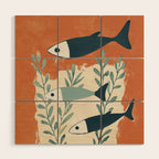 Three Swimming Fish Wood Wall Art Gallery Image 1