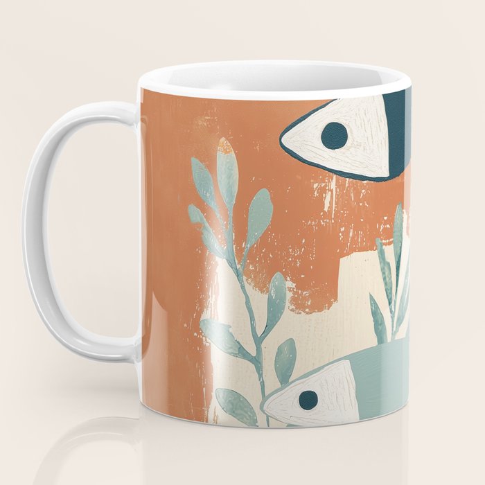 Three Swimming Fish Coffee Mug Gallery Image 3