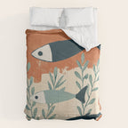 Three Swimming Fish Comforter Gallery Image 6