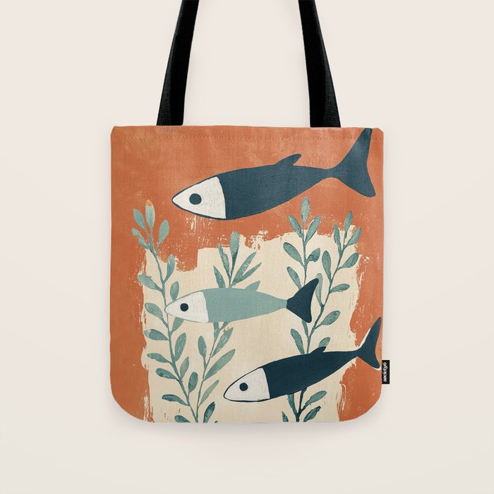 Three Swimming Fish Tote Bag Gallery Image 1