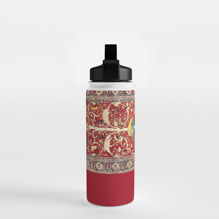 Silk Heriz Azerbaijan Northwest Persian Rug Print Water Bottle Gallery Image 2