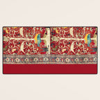 Silk Heriz Azerbaijan Northwest Persian Rug Print Desk Mat Gallery Image 3