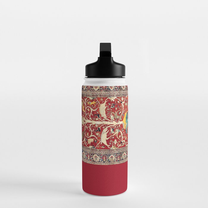 Silk Heriz Azerbaijan Northwest Persian Rug Print Water Bottle Gallery Image 3