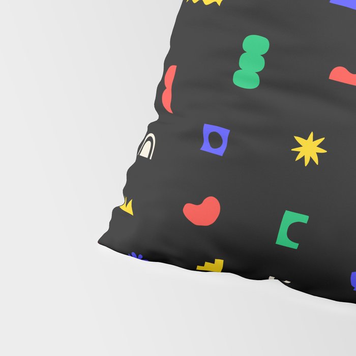 Abstract colorful organic shape art pattern Pillow Sham Gallery Image 4