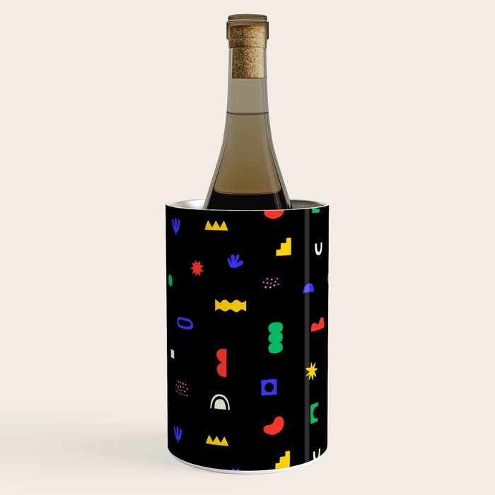 Abstract colorful organic shape art pattern Wine Chiller Gallery Image 2