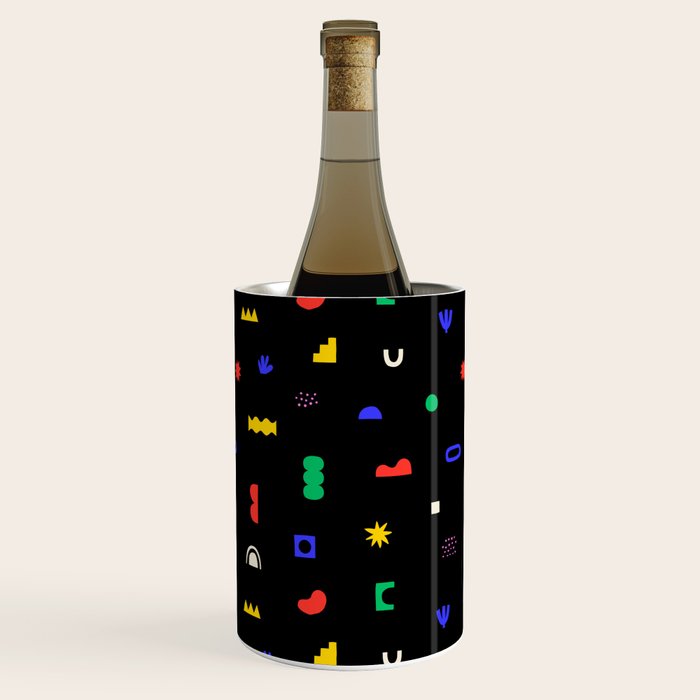 Abstract colorful organic shape art pattern Wine Chiller Gallery Image 3