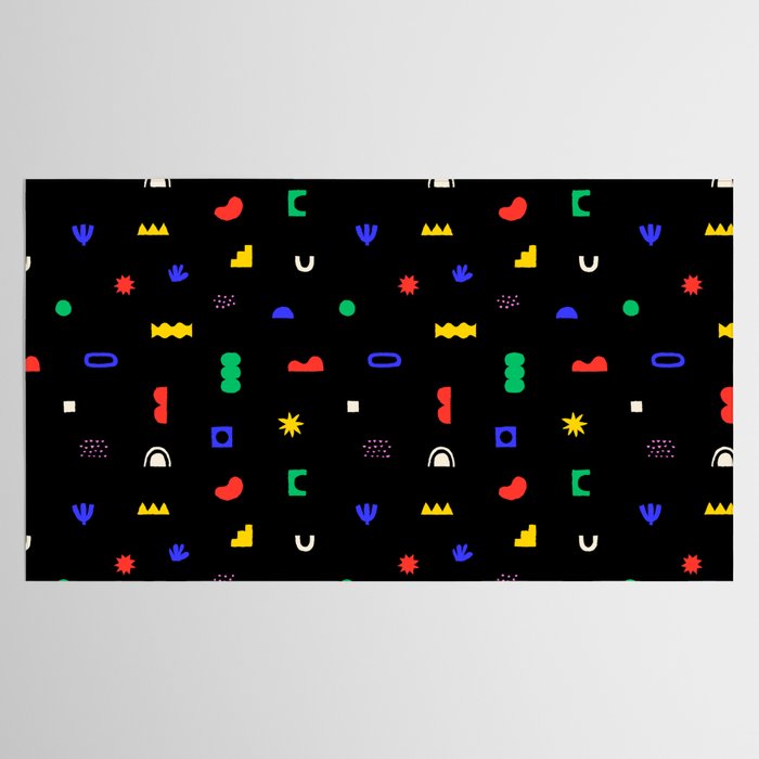 Abstract colorful organic shape art pattern Tablecloth Gallery Image 2