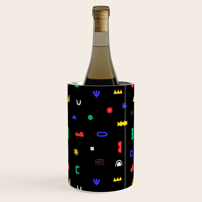 Abstract colorful organic shape art pattern Wine Chiller Gallery Image 1