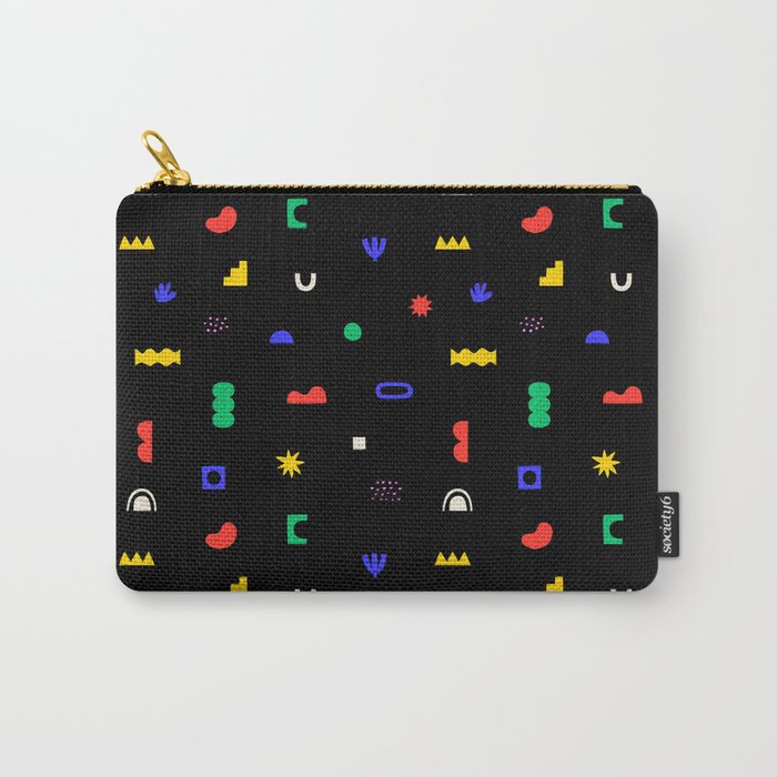 Abstract colorful organic shape art pattern Carry All Pouch Gallery Image 1
