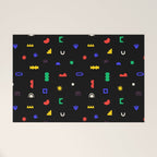 Abstract colorful organic shape art pattern Welcome Mat Gallery Image 1