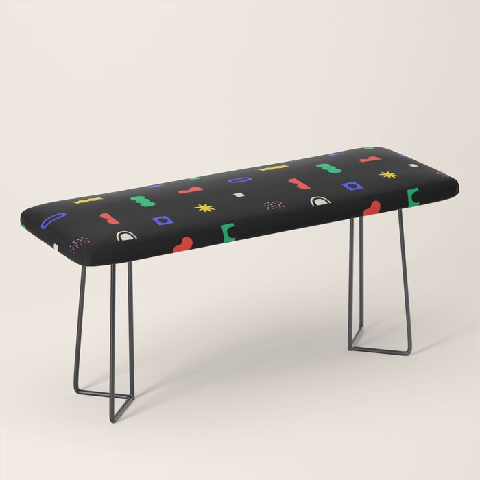 Abstract colorful organic shape art pattern Bench Gallery Image 1
