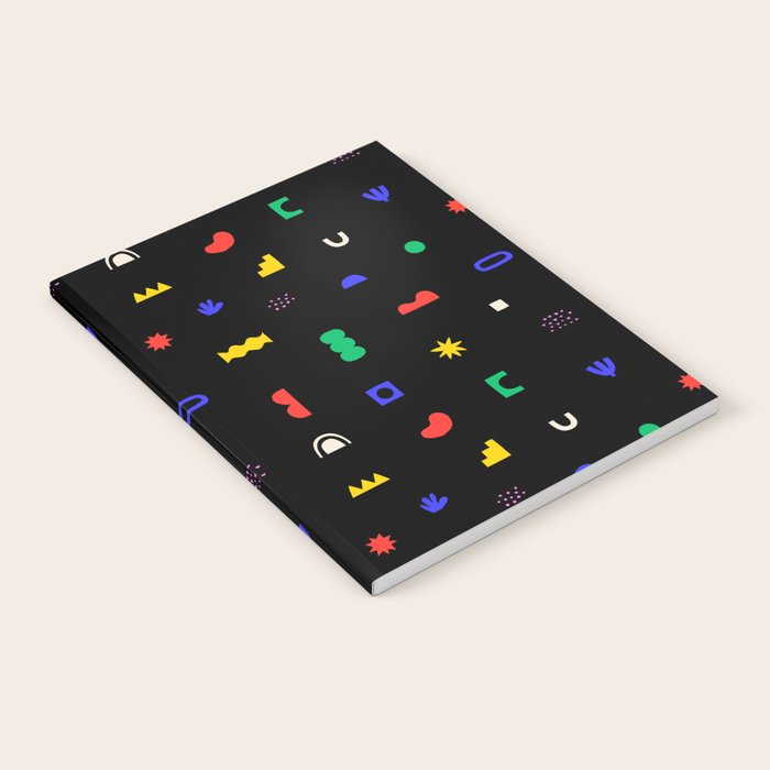 Abstract colorful organic shape art pattern Notebook Gallery Image 2